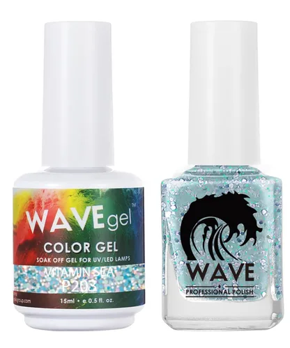 Vista 98 de WAVEGEL - Juego dúo de gel y esmalte de uñas a juego - Colección Simplicity - #P109 Blizzard I 0.5 onzas