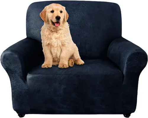 Vista 14 de ANARACHON - Funda elástica para sillón con aspecto de piel, 1 pieza Negro