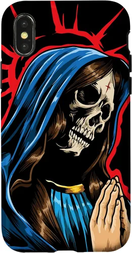 Vista 5 de Día de los Muertos - Praying La Calavera Catrina - Funda de Santa Muerte para iPhone 17