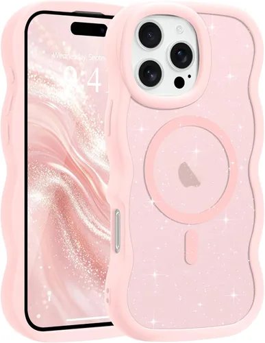 Vista 131 de Pepmune - Funda para iPhone 12 Pro Max con marco ondulado y estructura rígida, color mate claro, cubierta trasera unisex, compatible con Magsafe