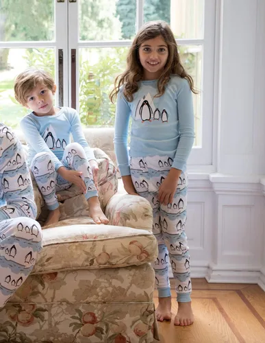 Vista 3 de Leveret - Conjunto de pijama a rayas de 2 piezas, 100 % algodón, para niños pequeños y niños hasta 14 años