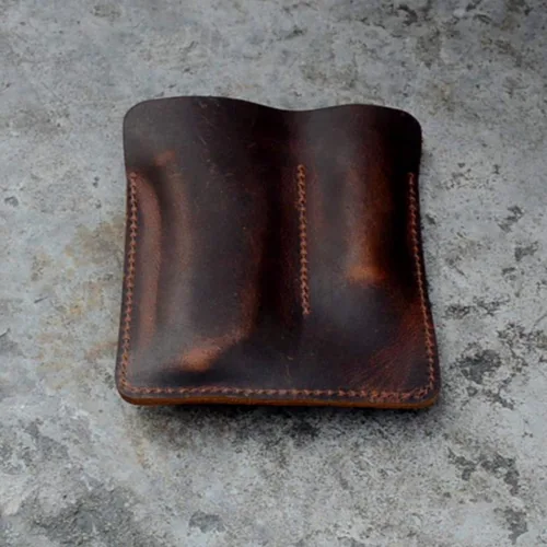 Vista 6 de Organizador de bolsillo de cuero, bolsillo deslizante, bolsillo para hombre, bolsa para cuchillos de bolsillo, portador EDC, organizadores