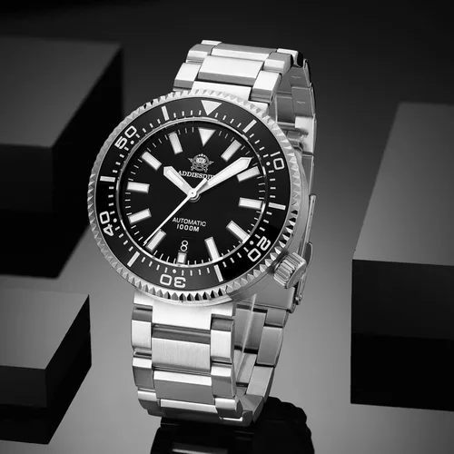 Vista 6 de ADDIESDIVE Diver 1000M Mens Dive Watch 45MM Automatic with Exhaust Valve Luminous Synthetic Sapphire Crystal