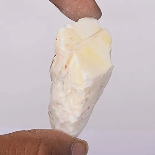 Vista 2 de GEMHUB 136.00 ct Piedra preciosa de ópalo blanco áspero Reiki Crystal Healing - Cristal natural crudo para cabaña, envoltura de alambre DQ-403
