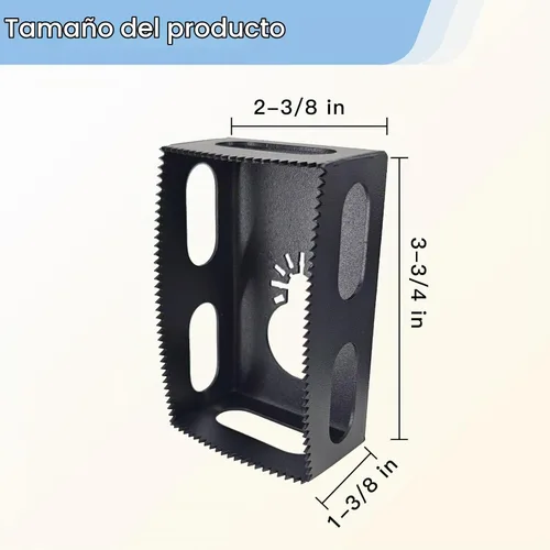 Vista 5 de 1 pieza de cortador de ranura rectangular mejorado, compatible con herramientas multifuncionales oscilantes Dewalt 20V y Milwaukee M18, cortador