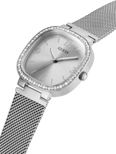 Vista 5 de GUESS US Womens Silver-Tone Mesh Analog Watch