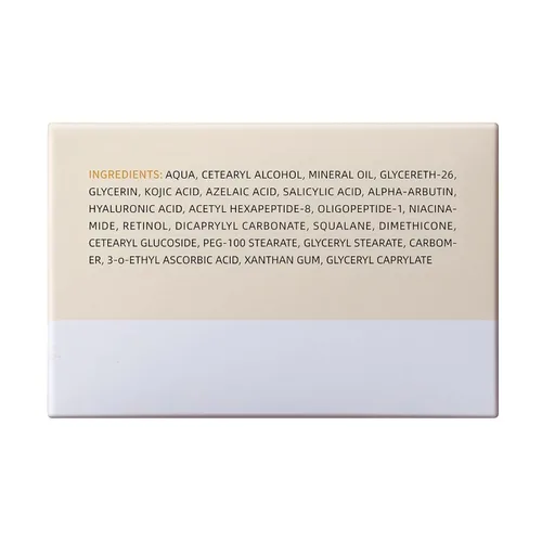 Vista 7 de BOLI Crema de ácido kójico, removedor de manchas oscuras, ácido azelaico + ácido salicílico + niacinamida + péptidos de retinol crema para la piel