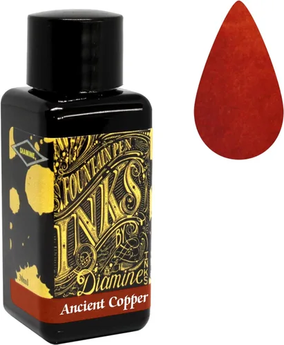 Vista 13 de Tinta embotellada para pluma estilográfica Diamine, 30 ml - Ámbar