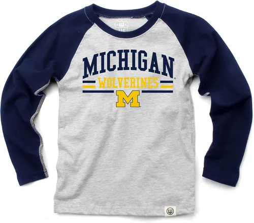 Vista 38 de Wes and Willy NCAA playera raglán de manga larga para niños