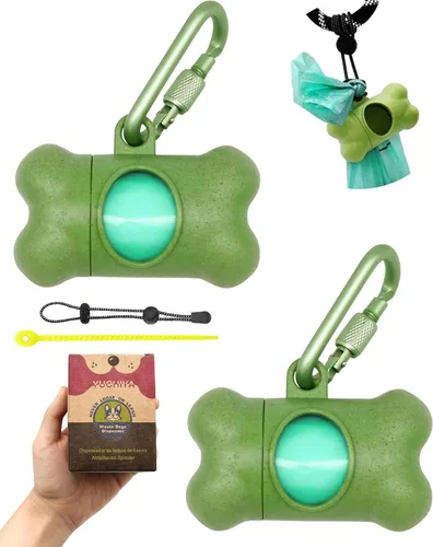 Vista 15 de Dispensador de bolsas de recogida de caca de perro con 1 rollo de color aleatorio, bolsas de residuos para perros a prueba de fugas y perfumadas
