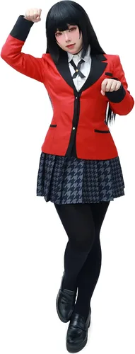Vista 3 de DAZCOS Talla de EE UU - Disfraz de cosplay de Kakegurui Jabami Yumeko para mujer