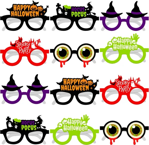 Vista 2 de KatchOn, Gafas de Halloween aterradoras para niños, paquete de 24, no se pueden hacer tú mismo, gafas de Halloween para niños, gafas de sol
