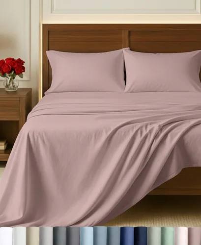 Vista 33 de California Design Den Sábanas de Algodón Egipcio 100%, Juego de Sábanas de Lujo Auténtico Certificado Tamaño Full con Bolsillo Profundo, Satén Suave