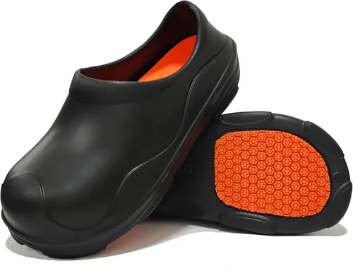 Vista 8 de Slip Resistant Work Shoes - Non Slip Shoes for Men Food Service - Oil and Water Resistant Men's Mules & Clogs - Zapatos para Trabajar en Restaurante
