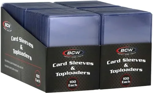 Vista 6 de BCW Combo de fundas para tarjetas y cargadores superiores, estándar de 20