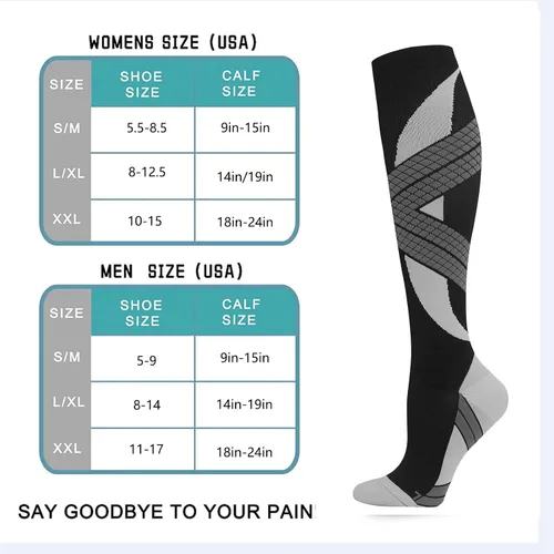 Vista 7 de YIFVTFCK Knee High Compression Socks for Women Men Circulation Support Socks for Pregnancy Running