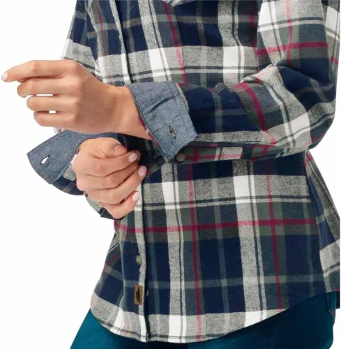 Vista 6 de Legendary Whitetails - Camisa de manga larga de franela a cuadros con botones para mujer, 100% algodón