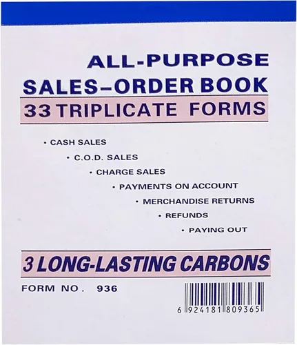 Vista 2 de Lote de 10 libros de pedidos de ventas 33 formularios triplicados sin carbono 3 copias