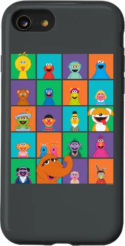 Vista 25 de Funda para iPhone 16 Sesame Street Character Squares