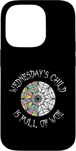 Vista 17 de Wednesday's Child Full of Woe - Carcasa redonda para iPhone 16