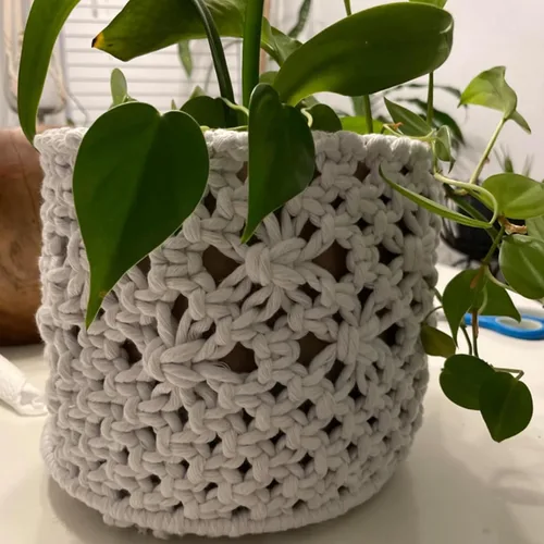 Vista 6 de FUNSUEI Cordón de macramé natural de 0.236 in x 500 pies, cuerda de algodón suave torcida de 4 hebras, cuerda de algodón de 1/4 de pulgada