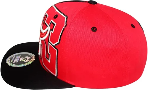 Vista 3 de 4350 DISTRICT Gorra ajustable de algodón Snapback para hombre (N21BUL17 REDBLK), Bull Legend_red Negro