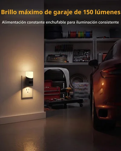 Vista 7 de Lyridz - Luces nocturnas LED enchufables en la pared con sensor de movimiento, luz nocturna regulable de 1 a 150 lm para interior, para dormitorio