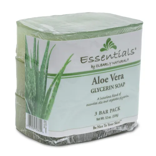 Vista 4 de CLEARLY GLYCERIN Essentials - Jabón en barra de glicerina, aloe vera, 12 Hidratante, uso de todo el cuerpo, mantiene el equilibrio del pH