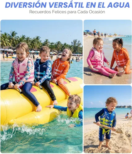 Vista 5 de Gogokids Chaleco de natación para niños, flotadores para bebés – Chaleco de flotabilidad para niños y niñas para piscina y playa, para niños de 2 a