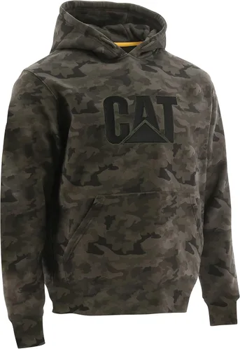 Vista 10 de Sudadera con capucha CAT para hombre con logotipo frontal bordado de CAT, sistema de gestión de cable S3 y bolsillo con bolsa Musgo del ejército