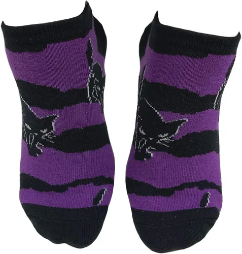 Vista 5 de Emily the Strange - Calcetines para mujer, diseño de calavera de gato negro, 3 pares