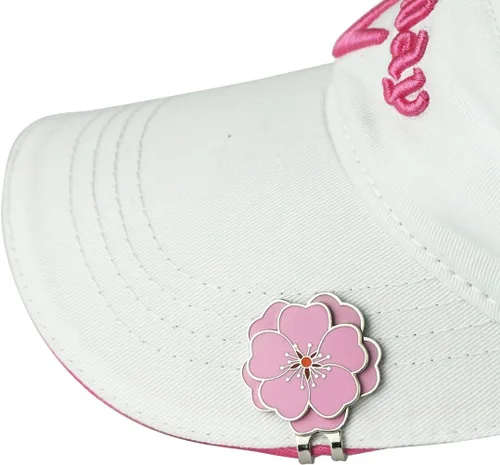 Vista 4 de Marcador de pelota de golf con clip para sombrero de golf para tu amigo Clip de flores