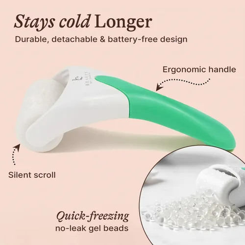 Vista 6 de Rodillo de hielo para rostro: suaviza líneas finas y arrugas, rodillo facial y de ojos para ojos hinchados, masajeador de cuidado de la piel, regalo