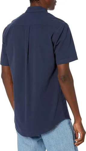 Vista 2 de Camisa Tienda Essentials oxford ajuste regular de manga corta con bolsillo para hombre