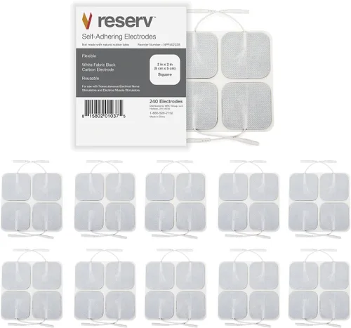 Vista 10 de Reserv Almohadillas de electrodo autoadhesivas reutilizables de 2 x 2 pulgadas de alta calidad para unidad TENS/EMS, almohadillas con respaldo