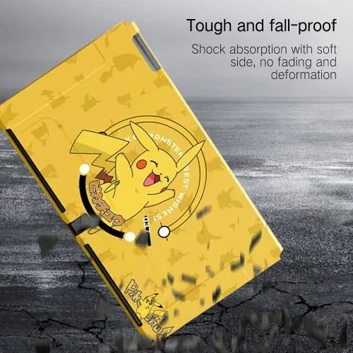 Vista 3 de PERFECTSIGHT Funda protectora compatible con Nintendo Switch OLED Cute Pika Funda delgada antiarañazos a prueba de golpes para NS Switch