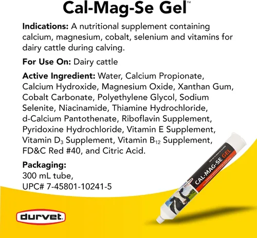 Vista 3 de Durvet Cal-MAG-SE Gel para Ganado - Tubo de 10.1 fl oz