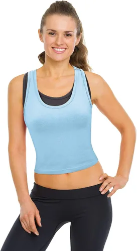 Vista 6 de Boao 4 camisetas básicas sin mangas de espalda cruzada para mujer