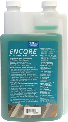 Vista 2 de COREtec ENCORE 03Z78 Limpiador de pisos Cuidado para pisos de vinilo de lujo concentrado 32 oz (repuestos 16x)