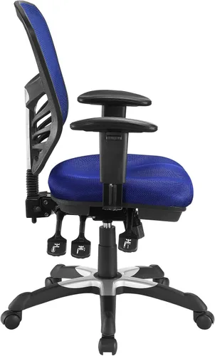 Vista 4 de Modway EEI-757 Silla de oficina ergonómica articulada de malla en azul