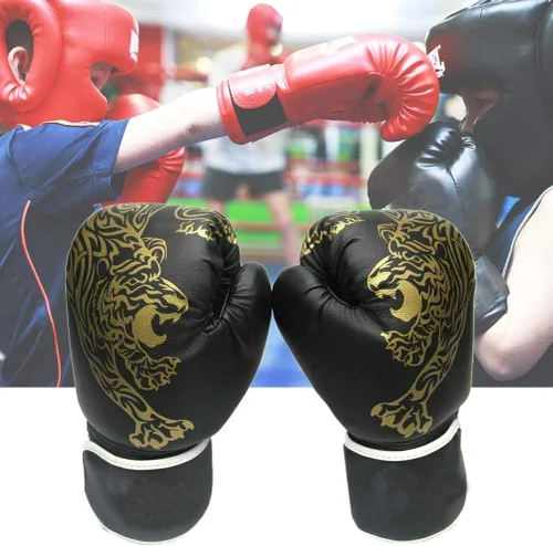 Vista 3 de Guantes de boxeo para adultos, guantes de entrenamiento para boxeo y kickboxing (color)