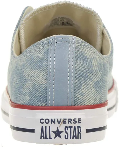 Vista 5 de Converse Chuck Taylor All Star OX - Tenis unisex de mezclilla y blanco, talla 8.5 de hombre10.5 de mujer, Blanco