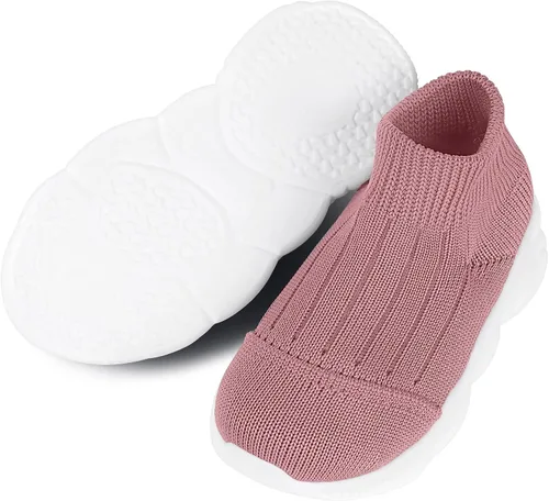 Vista 40 de Zapatos de bebé Pantuflas para niños pequeños, calcetines para niños y niñas, suela antideslizante