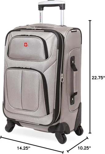 Vista 113 de SwissGear - Equipaje suave expandible Sion con ruedas, Negro