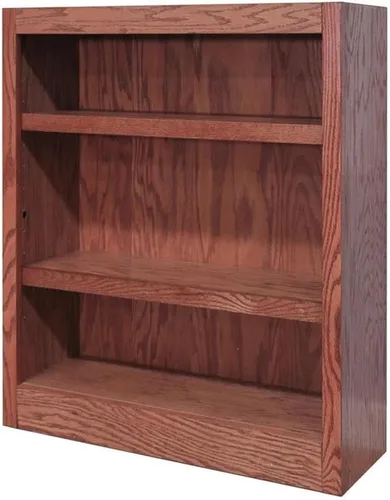 Vista 7 de Concepts In Wood Midas - Estantería de tres estantes de 36 pulgadas de alto, acabado cereza