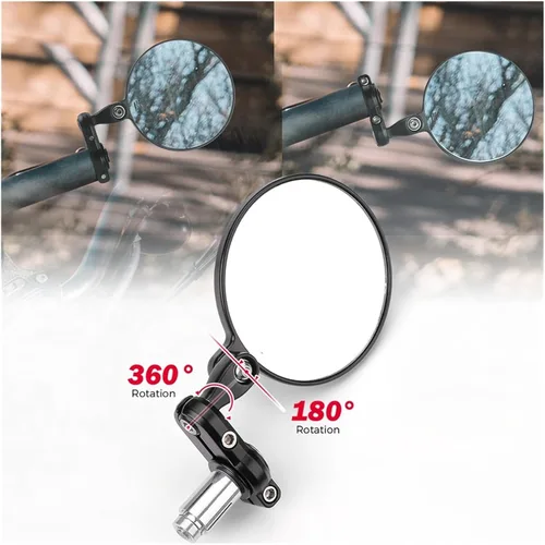 Vista 5 de Espejo de motocicleta compatible con MT07 MT09 R1 R3 compatible con Cafe Racer CB125R CBF125 Z900 Z750 Scooter Espejo de bicicleta