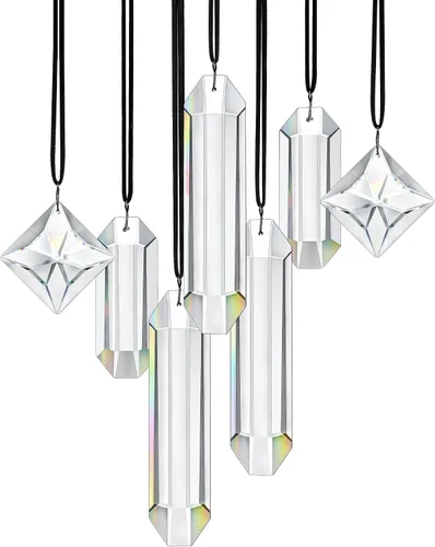 Vista 15 de 7 piezas de prismas de cristal para colgar en la ventana