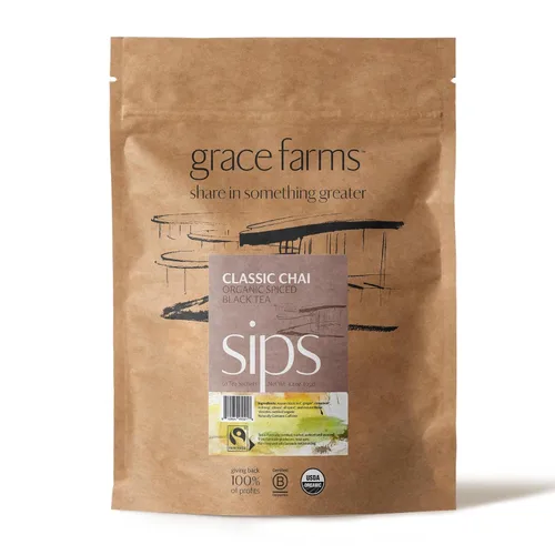 Vista 23 de Grace Farms BREATHE Wellness Mezcla de Té Orgánico (16 Sobres Piramidales) Cúrcuma y Jengibre con Hierbas Adaptogénicas Apoyo Inmunológico Sin