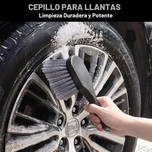 Vista 4 de Juego de 12 cepillos de rueda para limpiar ruedas y neumáticos, cepillo de ruedas y llantas, cepillos de detalles de automóviles, cepillo