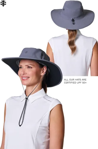 Vista 9 de Coolibar sombrero modelable de ala ancha con protección solar UPF 50, para hombre